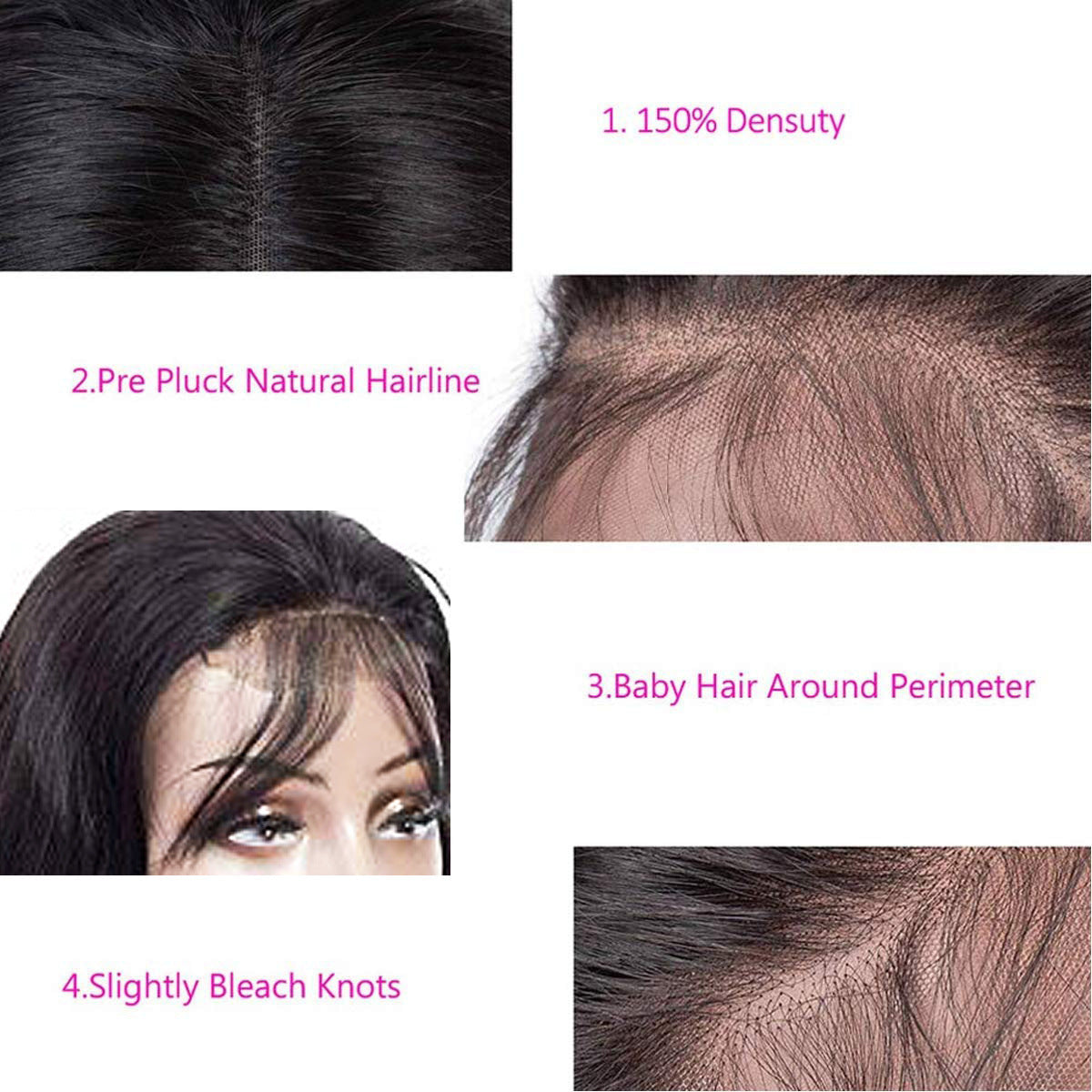 Natural Wig Real Hair Lace